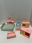 Playskool Dollhouse Vintage 90s Victorian Furniture Accessories Lot Of 7 Pieces