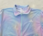 Adidas Jacket Girls Large  14  Pastel Tie Dye Full Zip Track Loose Fit 3 Stripe