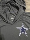 Nike Dallas Cowboys Hoodie Shirt Men s Large Gray Dri Fit Lightweight Nfl Nwot