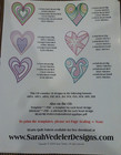 Sarah Vedeler  Designs   Hearts Multiformatted Machine Embroidery Cd