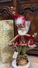New Mark Roberts 16    Holly Berry Fairy King Jewel Santa Ornament
