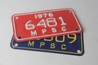 1976  1977 Mpsc Michigan Public Service Commission License Plate