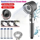 High-pressure Shower Head With Bracket And Hose  Includes 5 Spare Filters 