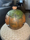 Vintage Cast Iron Jack-o-lantern Halloween Two Sided Pumpkin Hole For Tea Light 