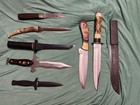 Fixed Blade Knife Lot  8 Knives Various Brands And Styles