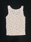 Skims White Cherry Print Tank Top Camisole Women   s Medium Modal Spandex