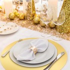50 Pcs Round Disposable Placemats For Dining Wedding Party Decoration  gold 