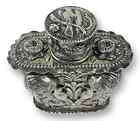 Simon Rosenau  800 Fine Silver Repousse Tea Caddy