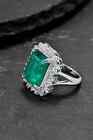 5 00 Ct Emerald Natural Emerald Diamond Engagement Ring 14k White Gold Size 6