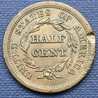 1854 Braided Hair Half Cent 1 2 Cent High Grade Unc Details  40758