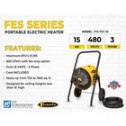 Fostoria P15-fes-3e Portable Salamander Heater 480v Ac