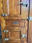 Economic Antique Wood Ice Box Brown 3 Door Metal Lined 1910s Grand Rapids