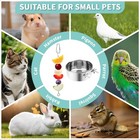Bird Feeding Dish Cups With 3 Pcs Food Holder For Cage  Parrot Food Water Bowls