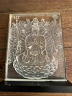 Vintage 12  Clear Lucite 1000 Hands Buddha Sculpture With Black Base