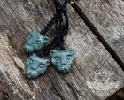 Jaguar Tranquilo  calm Jaguar  Necklace Pendant In Guatemalan Jadeite Jade
