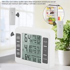 Wireless Digital Refrigerator Freezer Thermometer Temp Alarm 2 Sensor In outdoor