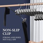 Metal Pants Hangers W  Non-slip Clips For Trouser Jeans Clothes Shorts Universal
