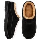 Men s Moccasin Slippers Soft Warm Non-slip Memory Foam Indoor 9-10 Dark Black