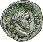 Rare Caracalla Silver Denarius 216 Ad Sol Standing Globe Ric 281b Roman Coin