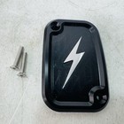 Thrashin Supply Co  Front Brake Reservoir Cap Twice Cut Black   Tsc-3176-4