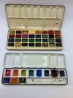 Vintage Kopy Kat 32 Paint Box   Prang No 8 Water Colors Metal Tins 1930s School