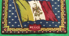 C1910s Mexico Flag Tobacco Felt Antique Cigarette Premium 8 25  X 5 25 