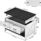 Farmhouse Coffee Table With Play Mat  4 Drawers   Power Outlet  Black