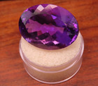 Rare Vintage Gem Amethyst Brazil Fine Natural Oval Cut 44 2 Ct  27 X 19 Mm  805