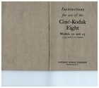 Cine-kodak Eight Models 20   25 F3 5   F2 7 Camera Vintage Instruction Manual