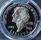 1993-s Jefferson Commemorative Silver Dollar - Pcgs Pr 70 Dcam