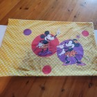 Vintage Walt Disney Mickey Mouse Donald Duck Minnie Daisy Chartreuse Pillow Case