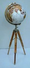 Floor World Globe With Wooden Tripod Stand 18  Big Modern Map Atlas Globe Gift