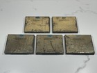 Lot 5 Vintage Lucky Strike    flat Fifties    Cigarette Tins Empty Advertising Stamp