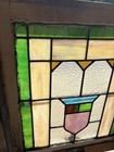   Colorful Antique Stained Glass Window   22 5 X 23 5   Architectural Salvage