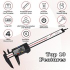 Calibre Digital Pl  stico Calibrador Pie De Rey Con Pantalla Lcd 6  150mm