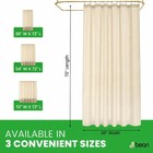 Natural Cotton Shower Curtain - Light-weight Washable Fabric Curtain Liner