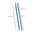 24 Ft  Fiberglass Extension Ladder  23 Ft  Reach Height  With 250 Lb  Load Capac