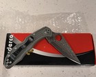 Spyderco Delica C11pfgd4 Fol  Grn Damascus Blade Folding Knife Discontinued 