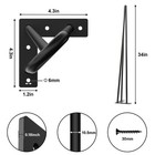 34  Hairpin Table Legs  4pcs Coffee Desk Legs With Rubber Floor Protectors  8   
