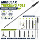 106cm Adjustable Tactical Trekking Pole Hiking Walking Stick Camp Survival Tool