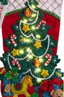 Bucilla Christmas Tree Surprise Working Lights 867101 Stocking Kit Personalize