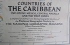 Vintage 1947 Map Caribbean Mexico Central America West Indies Nat Geographic