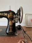 Antique Singer Model 66  66k Lotus Decals Sewing Machine With Case