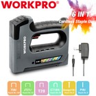 Workpro 6 In 1 Cordless Staple Gun 3 6v Rechargeable Electric Stapler W charger