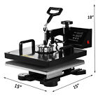 15 x15  5 In1 T-shirt Heat Press Machine Transfer Sublimation Mug Hat Plate 