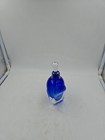 Hand Blown Art Glass Perfume Bottle  Empty  Signed And Dated On Bottom 6  Tall
