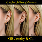 14k Solid Yellow Gold Round Hoop Earrings 2mm Tube Polished     12mm To 50mm Sizes