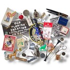 Vintage Junk Drawer Lot Mixed Collectibles Advertising Pins Coins Tokens Jewelry