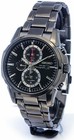 Seiko Solar Core Chronograph Alarm Men s Black Ion Steel Watch Ssc095