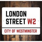 London Street Metal Sign